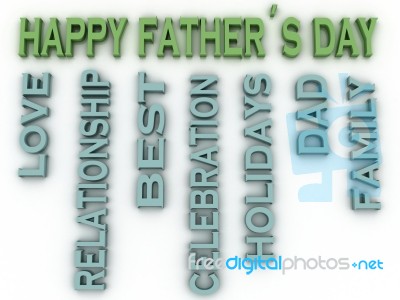 3d Image Happy Father´s Days  Issues Concept Word Cloud Backgro… Stock Image