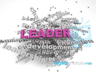 3d Image Leader Concept Word Cloud Background Stock Image