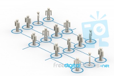 3d Image Of Virtual Men On Global Connection Stock Image