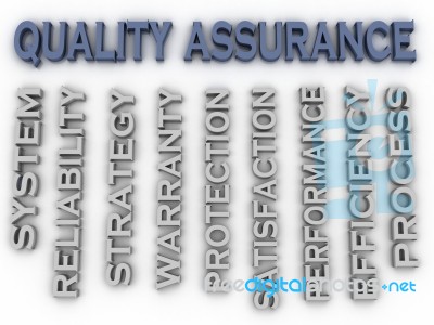 3d Image Quality Assurance  Issues Concept Word Cloud Background… Stock Image