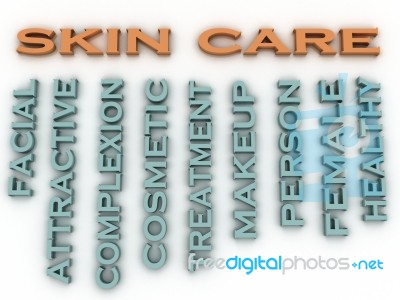 3d Image Skin Care Issues Concept Word Cloud Background Stock Image