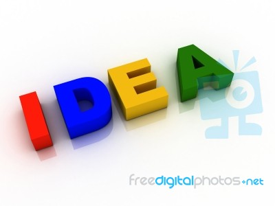 3d Imagen About Word Idea Stock Image