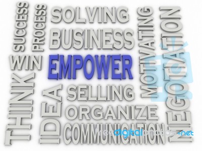 3d Imagen Empower Concept Word Cloud Background Stock Image