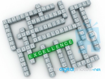 3d Imagen Excellence Concept Word Cloud Background Stock Image