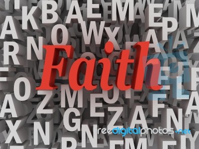 3d Imagen Faith Word Cloud Concept Stock Image