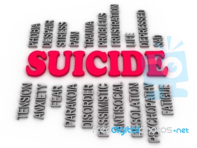 3d  Imagen Suicide Concept Stock Image