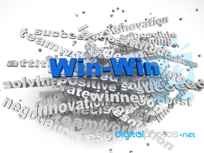 3d Imagen Win - Win Concept Word Cloud Background Stock Image