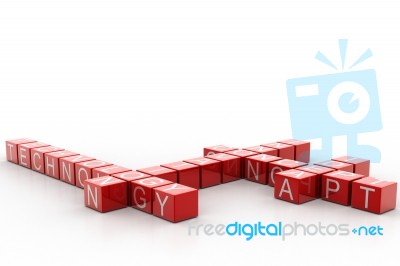 3d Innovation Cubes Stock Image