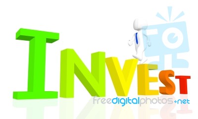 3d Invest Stock Image