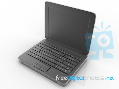 3d Laptop  Stock Image