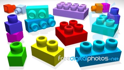 3d Lego Stock Image