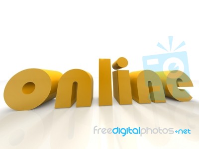 3d Letter Of Online  Stock Image