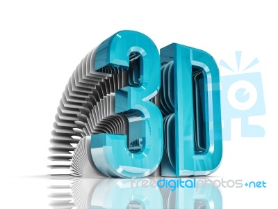 3d Logo On A White Background Stock Image