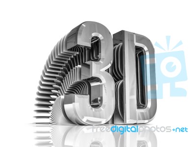 3d Logo On A White Background Stock Image