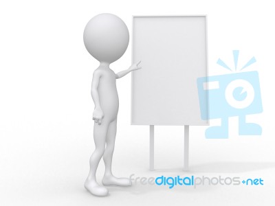 3d Man In Meeting Stock Image