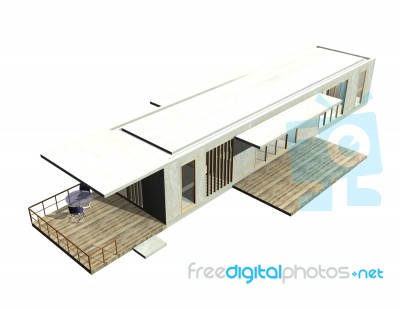 3d Modern Architecture Stock Image