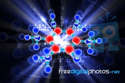 3d Molecule Stock Image