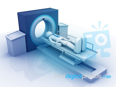 3d Mri Scanner Stock Image