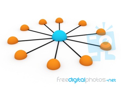 3d Network Stock Image