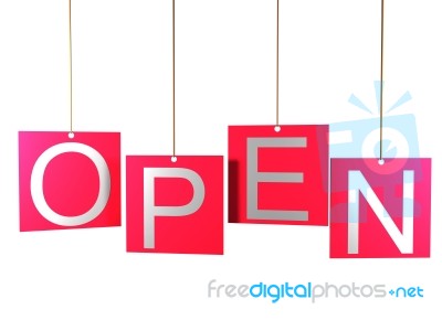 3d Open Sign Stock Image