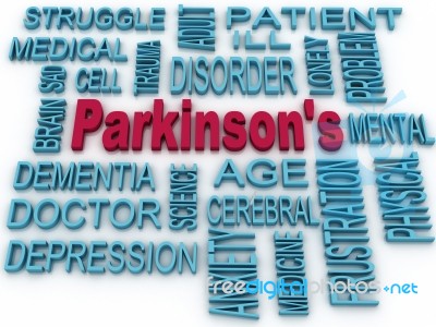 3d Parkinson's Disease Symbol Isolated On White. Mental Health S… Stock Image