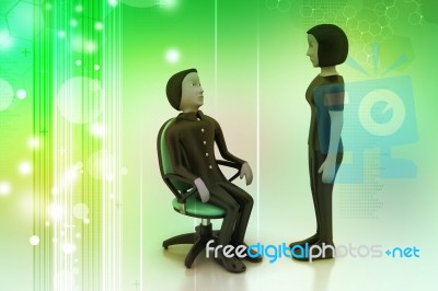 3d People In Discussion Stock Image