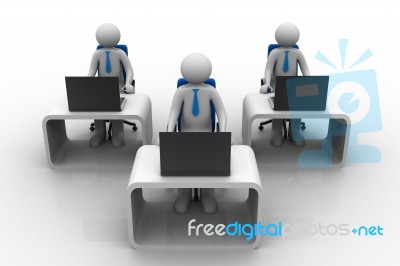 3d People  It Team Work Stock Image