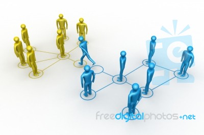 3d People - Men, Person Together Stock Image