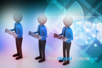 3d People Showing The Business Aims Stock Image