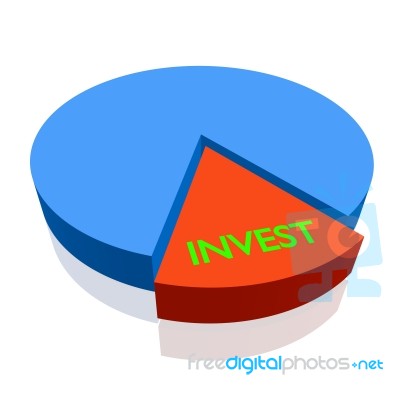 3d Pie Chart Invest Stock Image