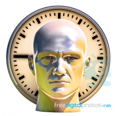 3d Portrait Of Worried Stressed Overwhelmed Man Stock Image