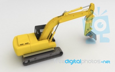 3d Professional Digger Stock Image