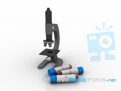 3d Render Corona Virus Disease Covid-19 Lab Testing Stock Image