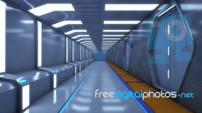 3d Render Interior And Futuristic Architecture Design Stock Image