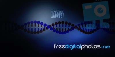 3d Render Of Dna Structure, Abstract Background Stock Image