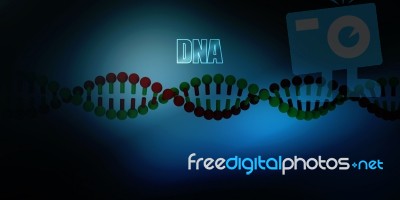 3d Render Of Dna Structure, Abstract Background Stock Image