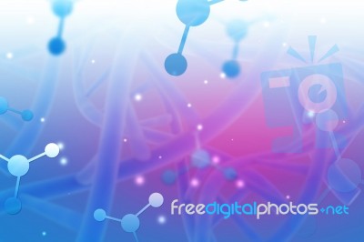 3d Render Of Dna Structure, Abstract Background Stock Image