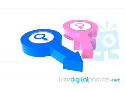 3D Render Of Sex Symbol Stock Image