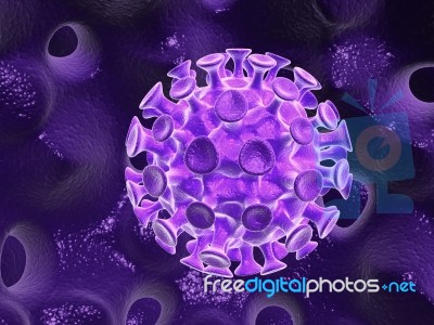 3d Render Virus Stock Image