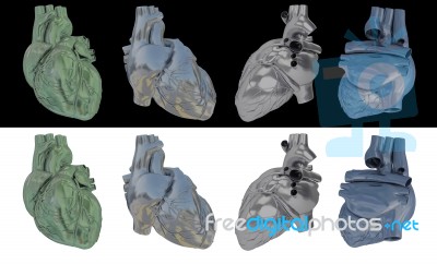 3d Rendered Illustration Of The Metal Heart Stock Image