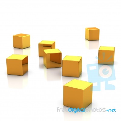 3d Rendering Abstract Cubic Stock Image