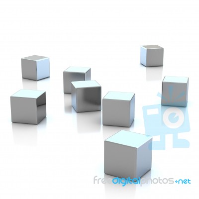 3d Rendering Abstract Cubic Stock Image