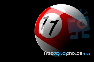 3d Rendering Billiard Ball Isolated On Black Stock Image