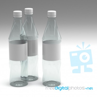 3d Rendering Bottles Of Water Stock Image