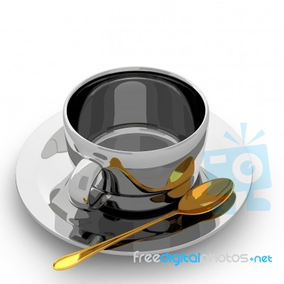 3d Rendering Cup Of Coffee Stock Image