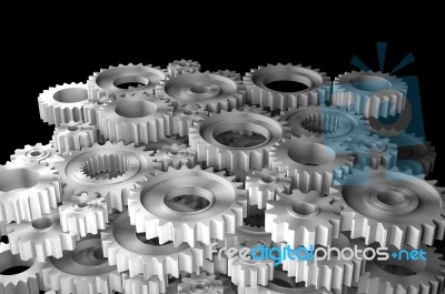 3d Rendering Gears Background Stock Image