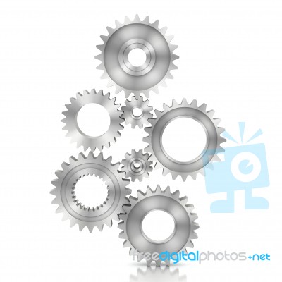 3d Rendering Gears Background Stock Image