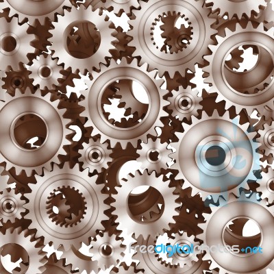 3d Rendering Gears Background Stock Image