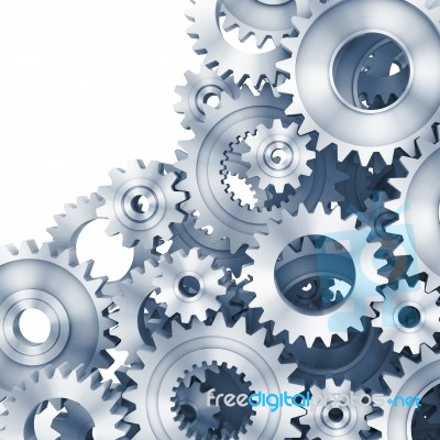 3d Rendering Gears Background Stock Image