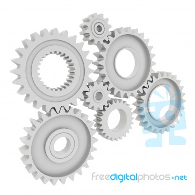 3d Rendering Gears Background Stock Image